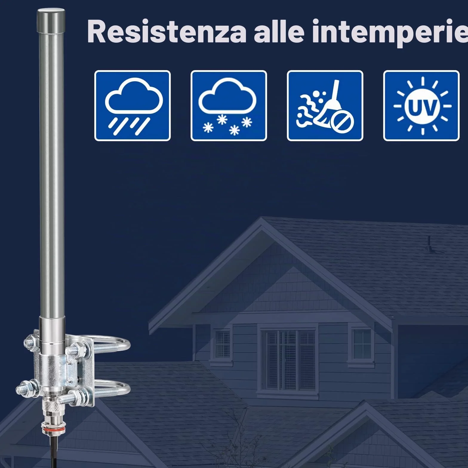 Bingfu 868 MHz Antenna LoRa, Antenna LoRaWAN Esterna in Fibra di Vetro 3dBi N-Maschio 50 ohm Impermeabile per Hotspot RAK HNT Bobcat Helium Miner, Cavo Prolunga da N-femmina a RPSMA-maschio 1 m