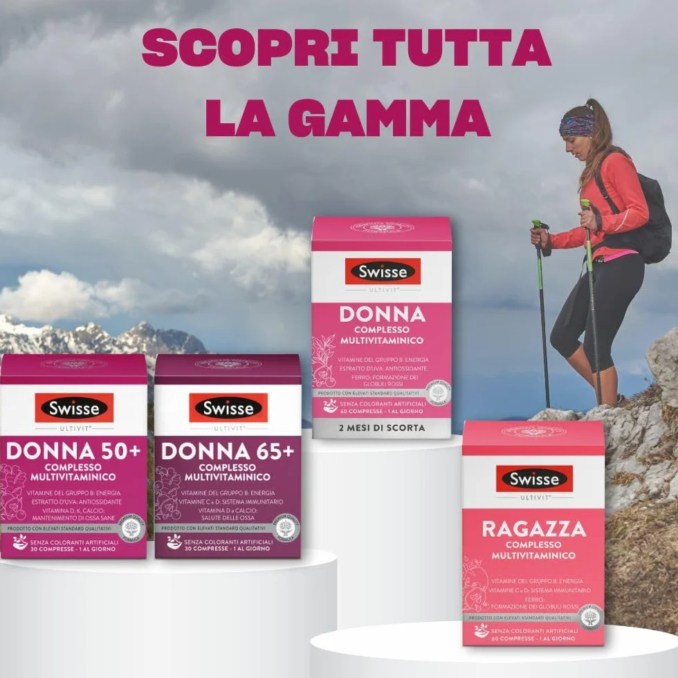 Swisse Multivitaminico Donna 50+ Integratore Alimentare 30 Compresse