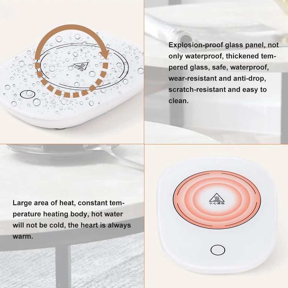 TUKNON Scalda Tazza USB,Scalda Tazza,Scaldatazze da Caffè,Scalda Bevande,Sottobicchiere Elettrico,Ldeale per la Stagione Invernale, per caffè,Latte,tè,Acqua,Regalo di Natale,Regalo di Capodanno