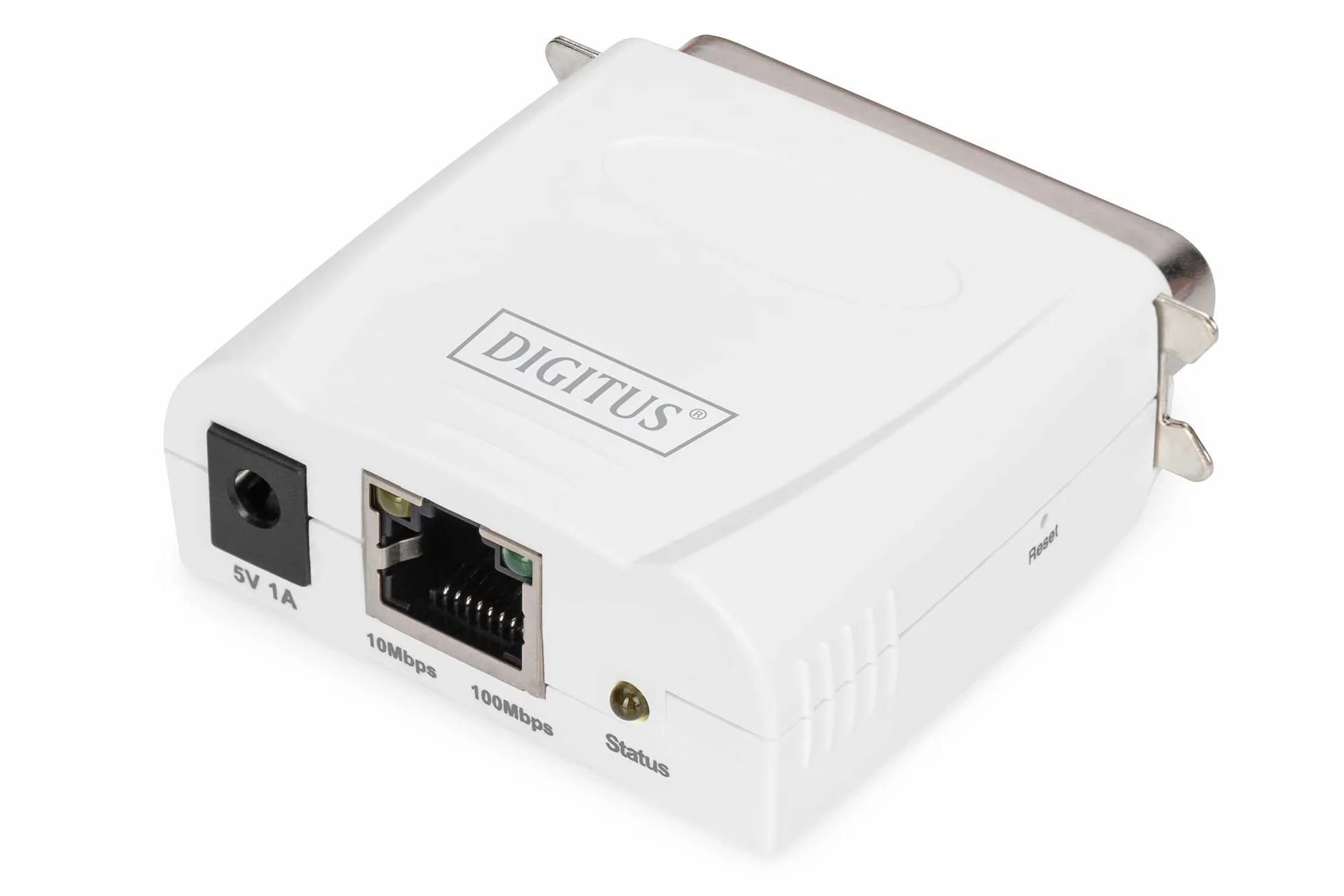 Digitus DN13001 Print Server di Rete con Una Porta Rj45 10/100 Mbps per Stampanti Centronics Parallele 36 Poli