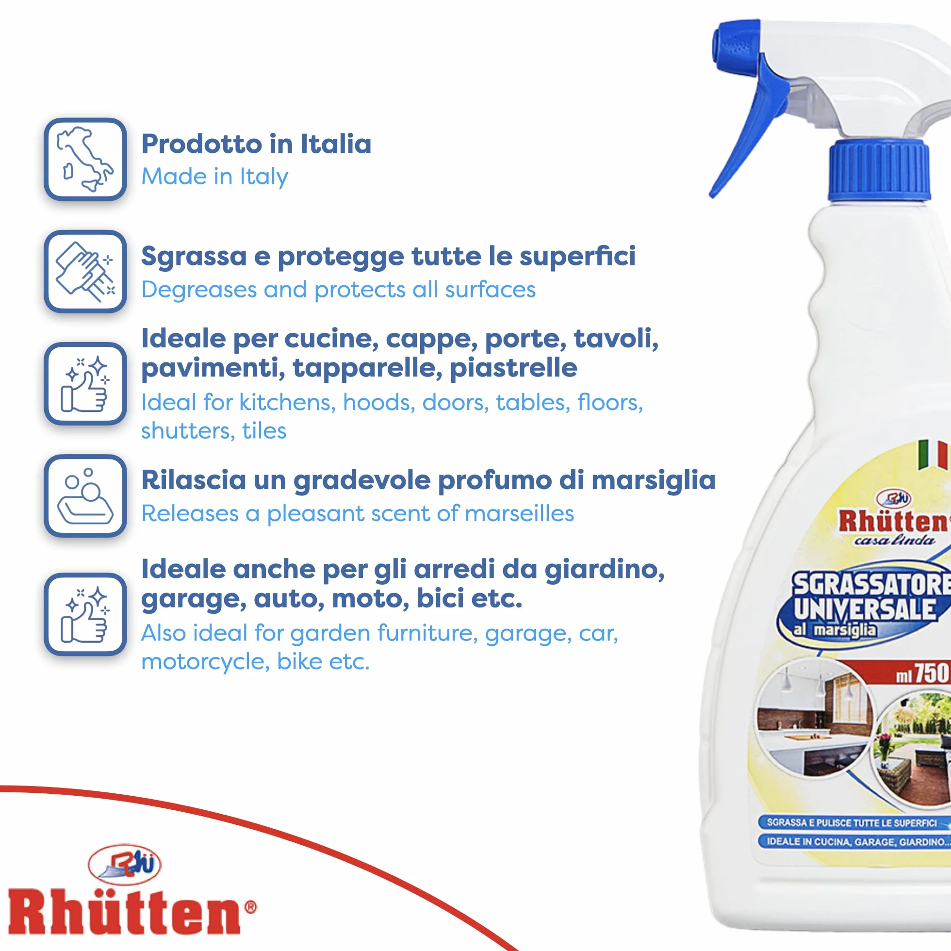 Casa Linda Sgrassatore Universale al Profumo di Marsiglia 750ml