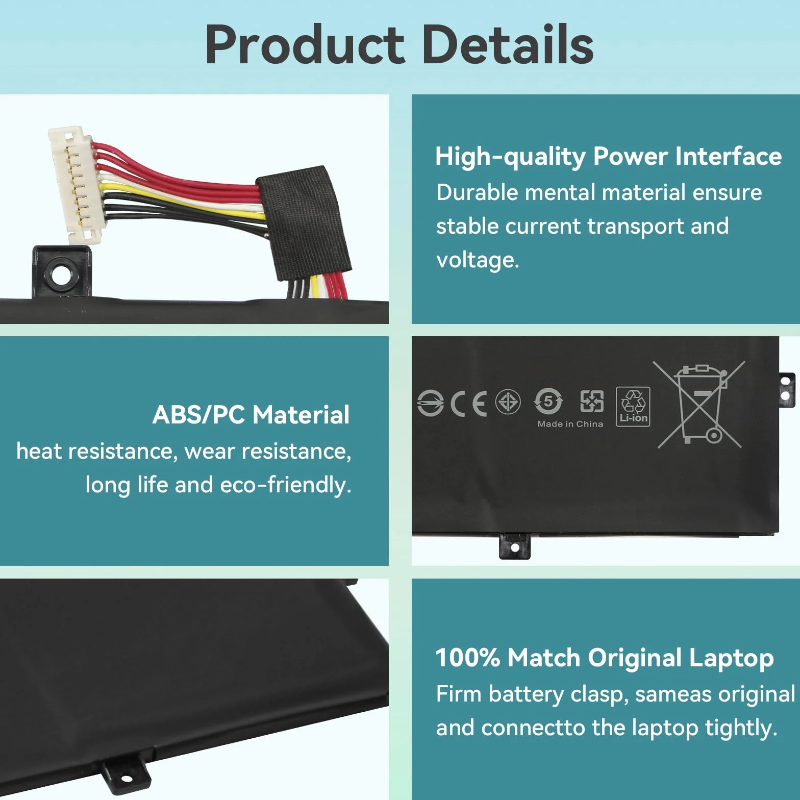 K KYUER 50Wh C31N1620 Batteria per Asus Zenbook UX430 UX430U UX430UA UX430UAR UX430UN UX430UNR UX430UQ U4100 U4100U U4100UN U4100UQ UX3400 UX3400U UX3400UA UX3400UN UX3400UQ BX430 BX430UA UX3430UQ