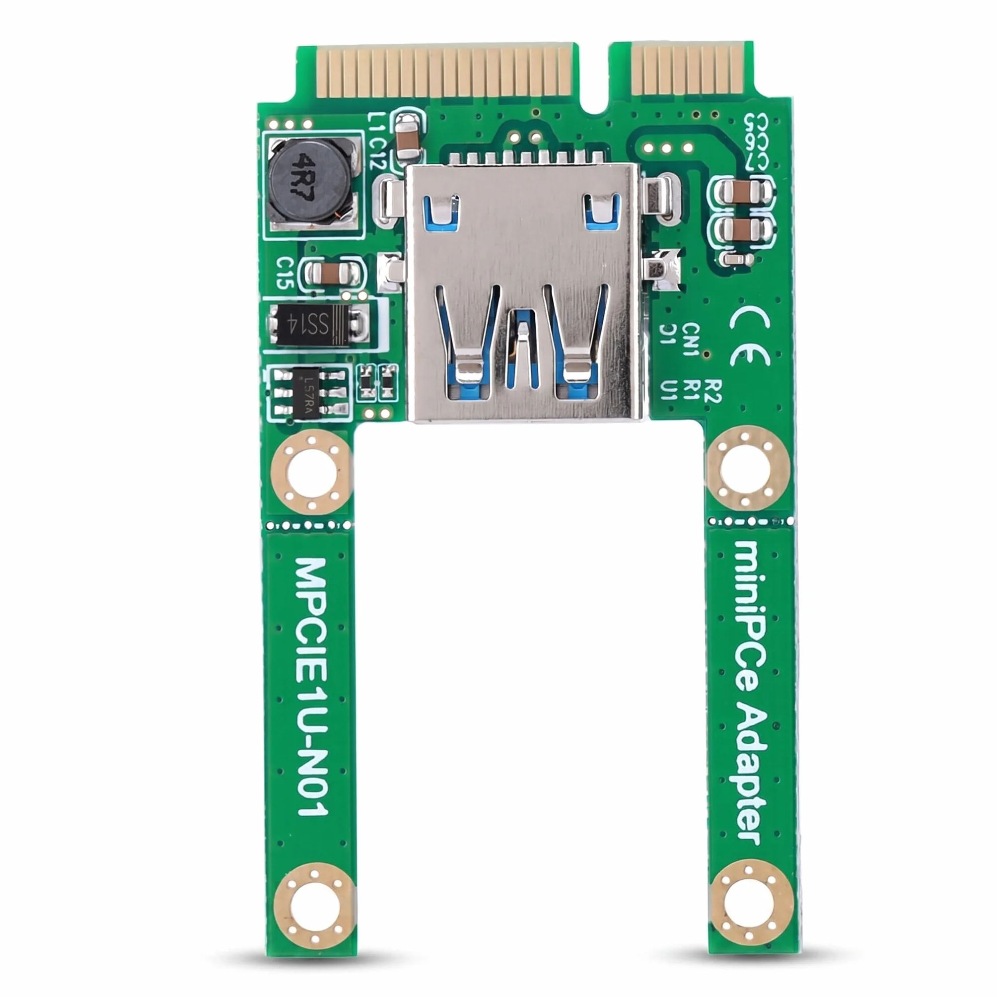 Bewinner Mini Scheda di Espansione PCI-E, Adattatore per Scheda di Conversione MSATA a USB per XP/Vista Convertitore USB MPCI-E