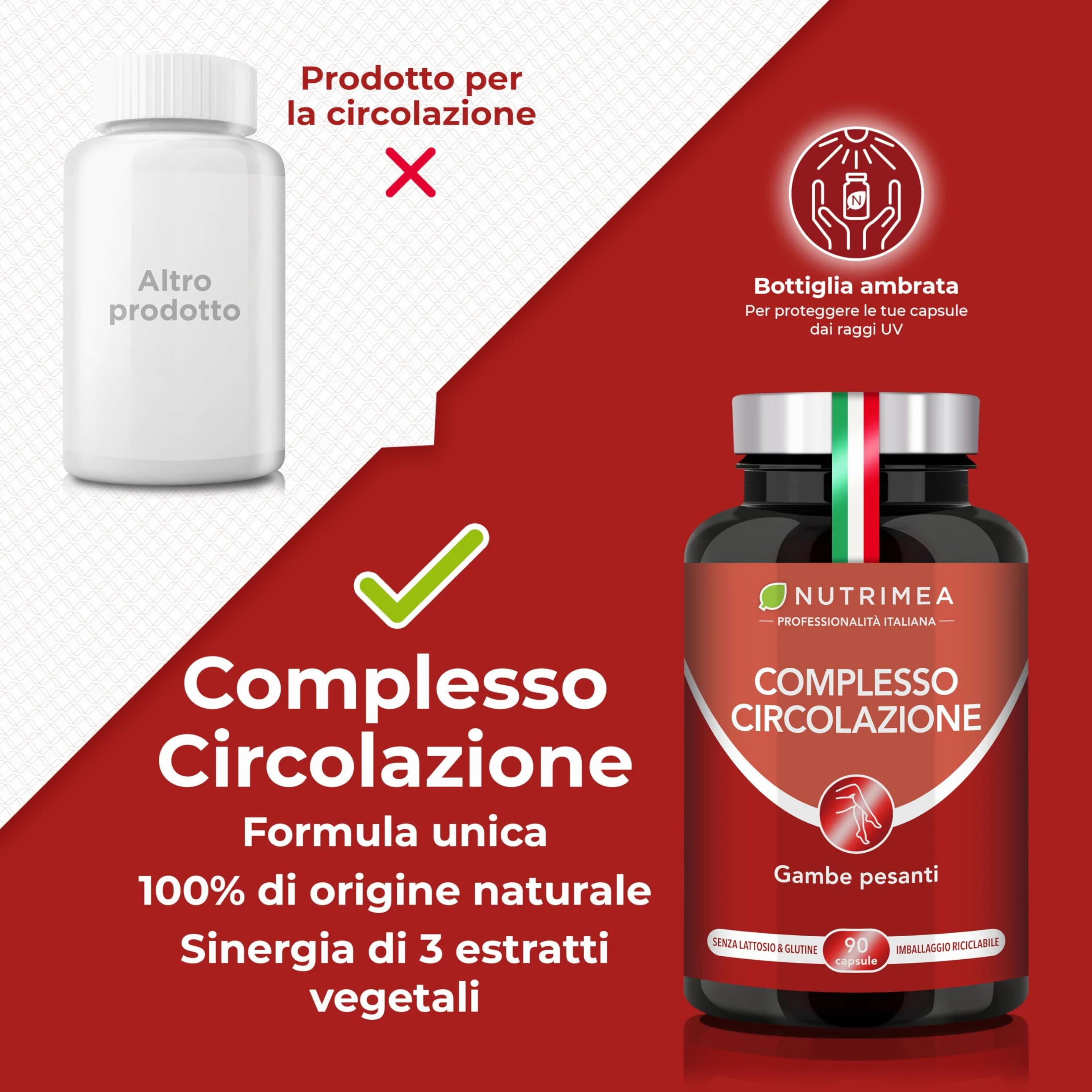 Nutrimea Complesso Circolazione Gambe Gonfie 90 Capsule Vegane