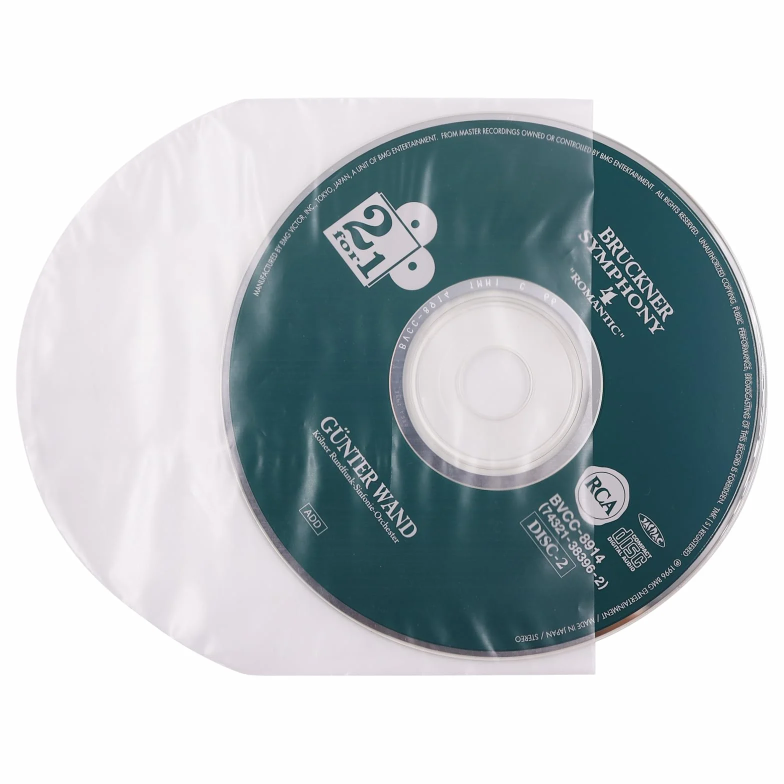 50 custodie interne in plastica antistatica per CD e DVD, per raccoglitori e dischi (100)