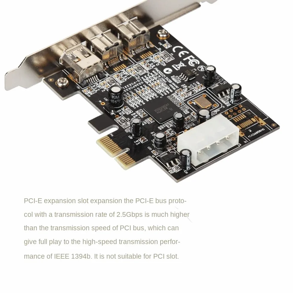 Scheda di acquisizione video PCI Express a 3 porte Firewire 1394B e 1394A PCIe 1.1 X1 Scheda TI XIO2213B Chipset