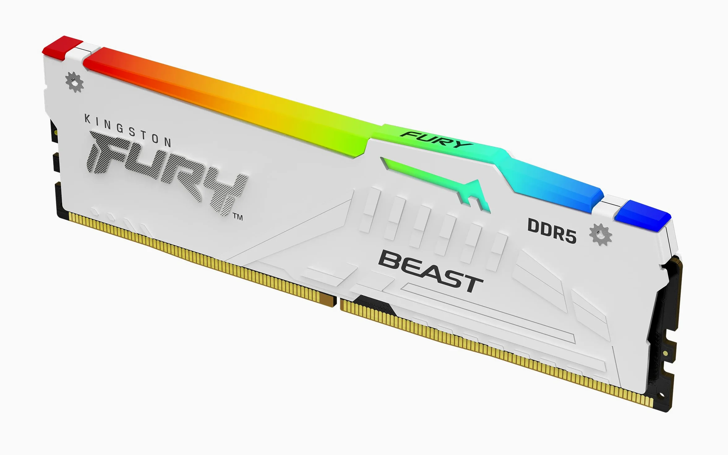 Kingston FURY Beast Bianco RGB 32GB (2x16GB) 5600MT/s DDR5 CL36 DIMM Memoria Gaming per Computer Fissi Kit da 2 AMD EXPO/ Intel XMP - KF556C36BWEAK2-32