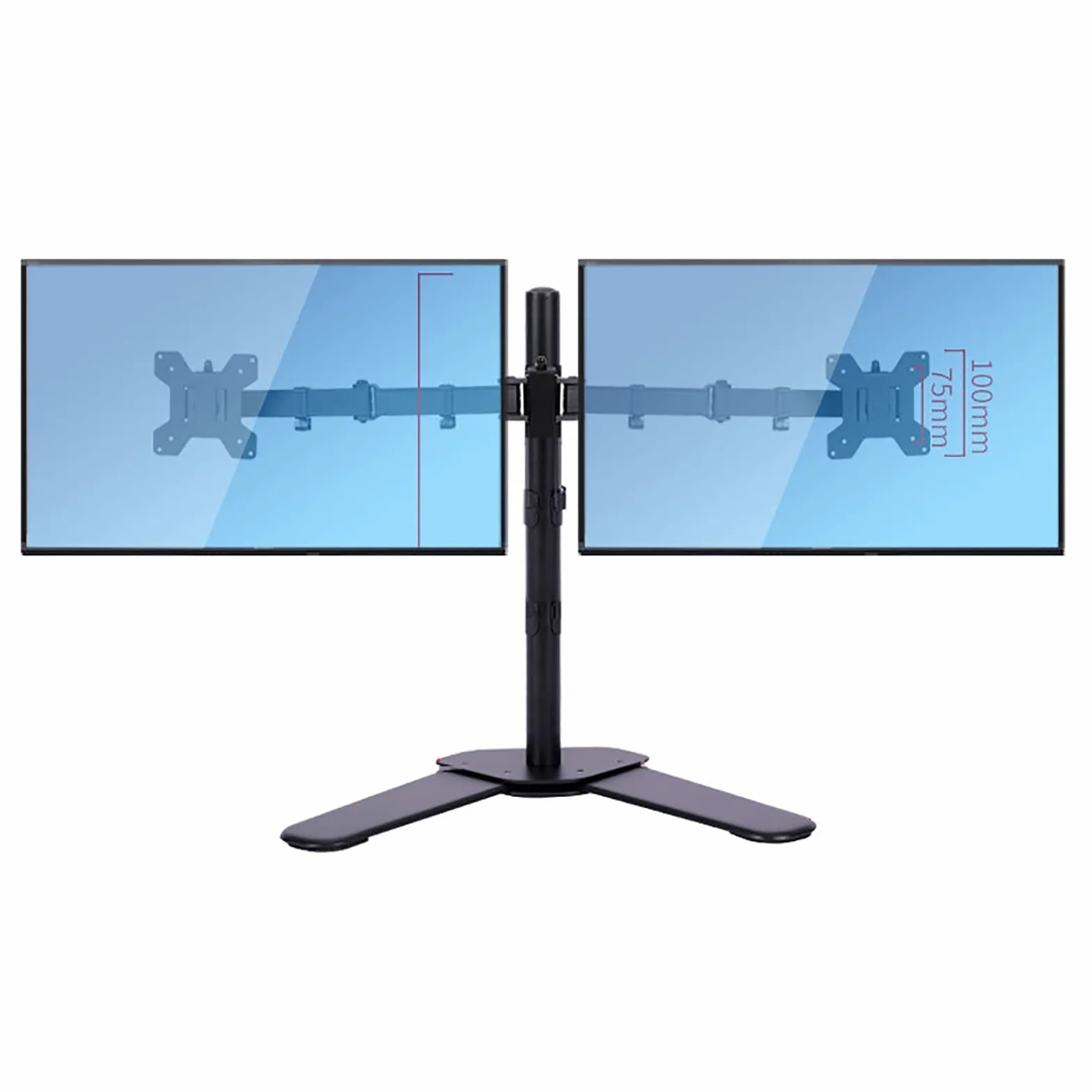 Supporto per Doppio Monitor, Braccio Snodato Completamente Articolato, Supporto per Monitor con Rotazione, Inclinazione E Altezza Regolabili, Compatibile con Schermi da 10 A 27 Pollici.