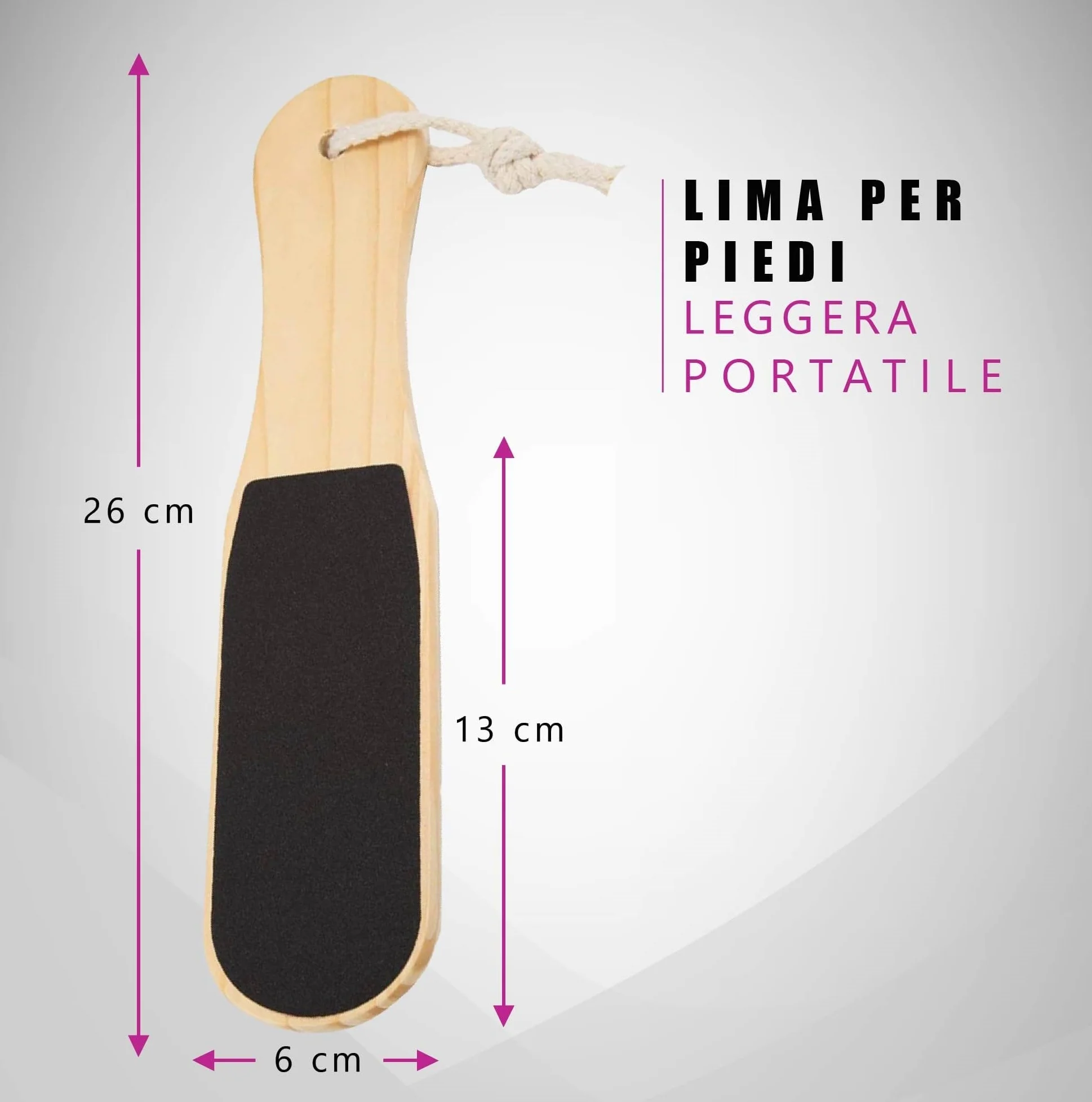 Raspa Piedi Professionale Lima per Piedi e Talloni con Pietra Pomice