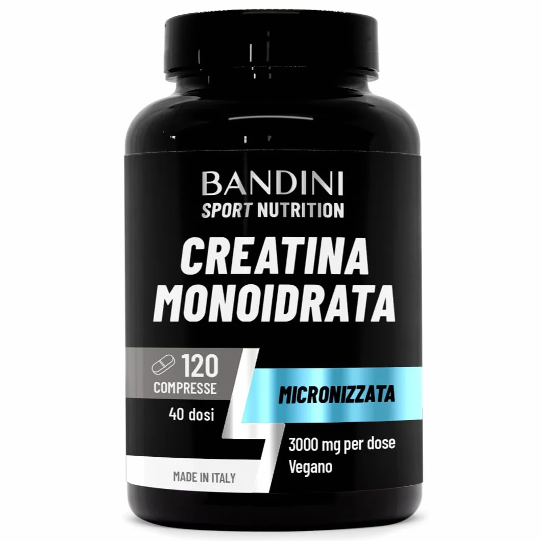 Bandini Creatina Monoidrata 120 Compresse 3000mg Integratore Pre Workout Vegan Micronizzata