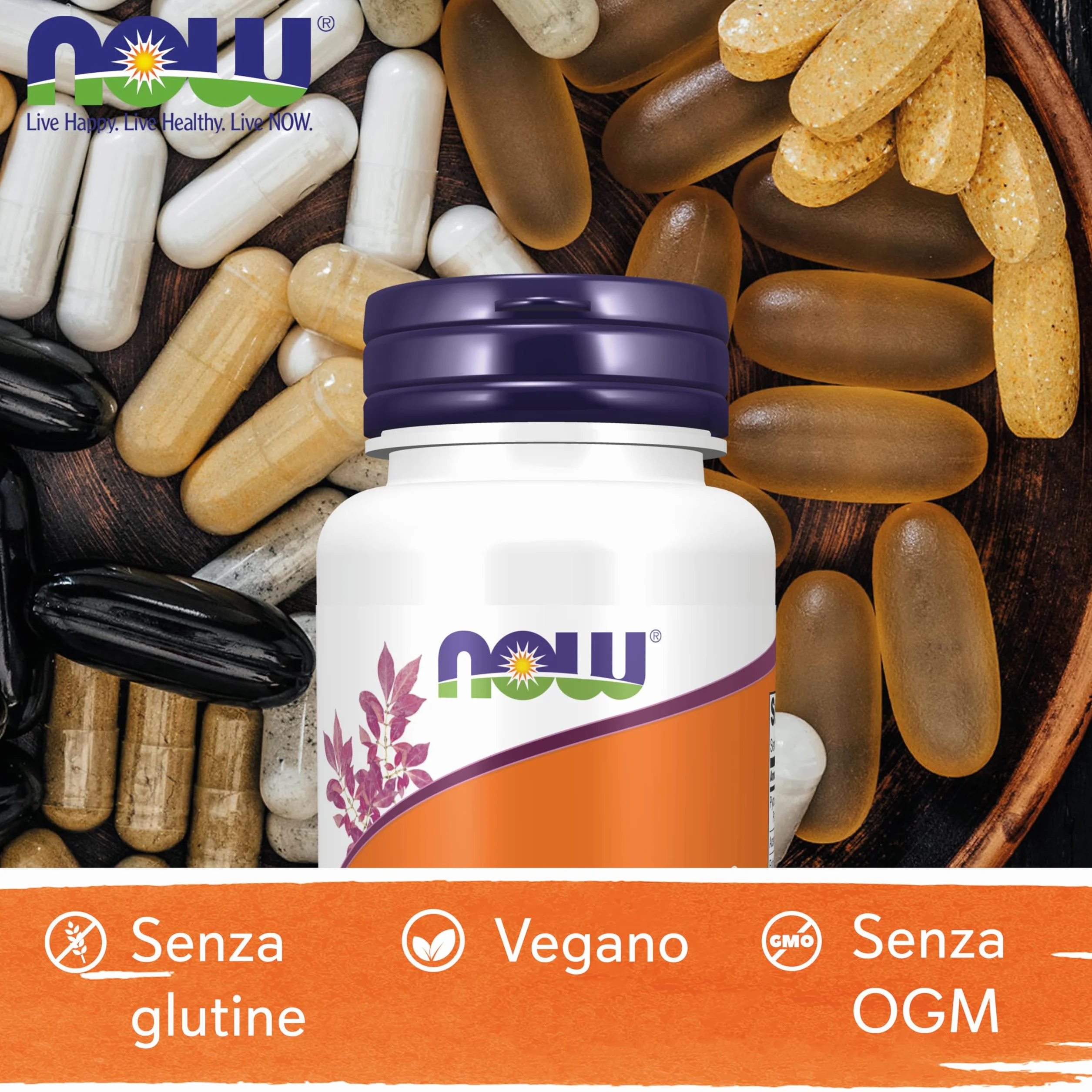 Now Foods Pycnogenol 60mg 50 Capsule Vegane Testato in Laboratorio