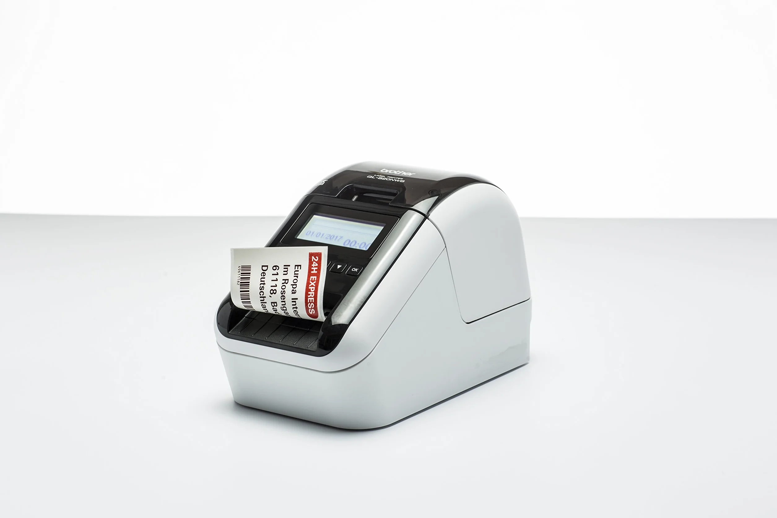 Brother QL-820NWB Stampante di Etichette, Wi-Fi, Bluetooth 2.1, USB 2.0, Schermo LCD, Cutter Automatico, Stampa a Nero e Rosso [Provenienza Regno Unito]