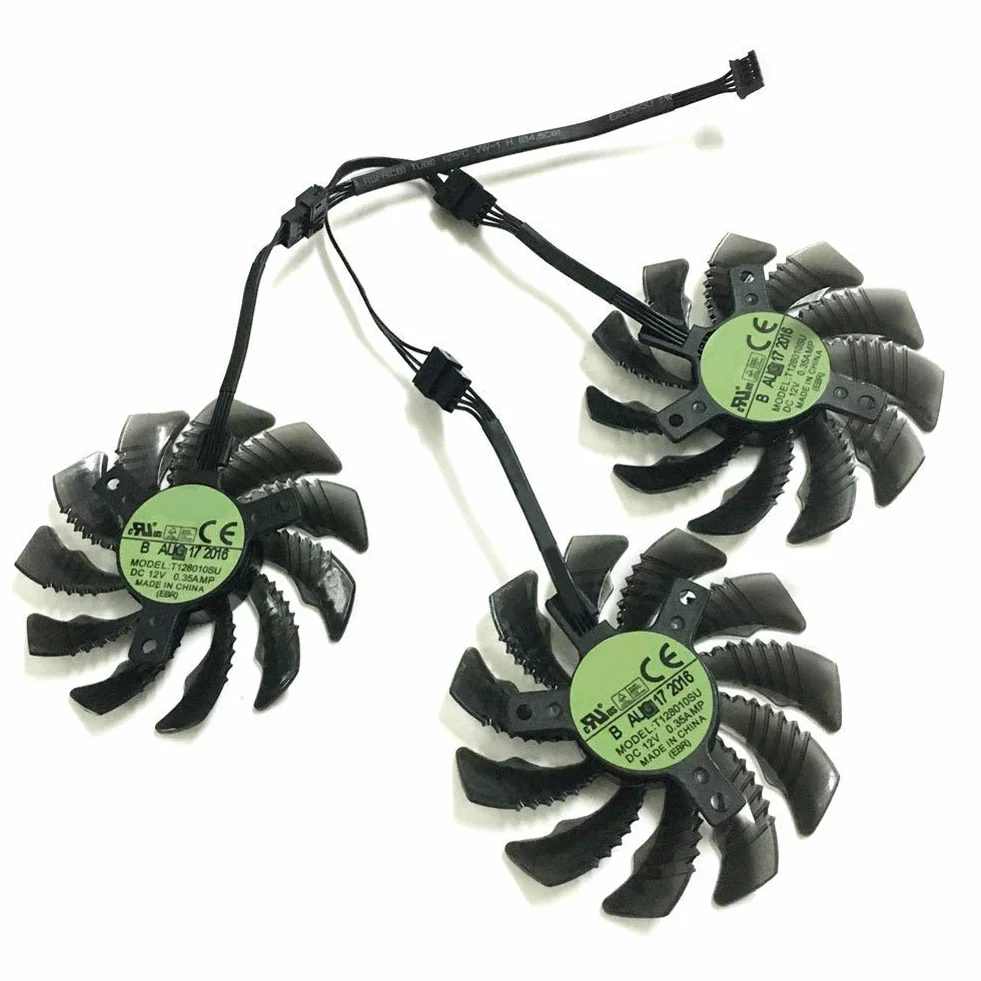 75 mm T128010SU Ventilatore Cooler Compatible for Gigabyte AORUS GeForce GTX 1060 1070 1080Ti G1 GTX 960 970 980 Ti Ventole raffreddamento scheda TI RX480