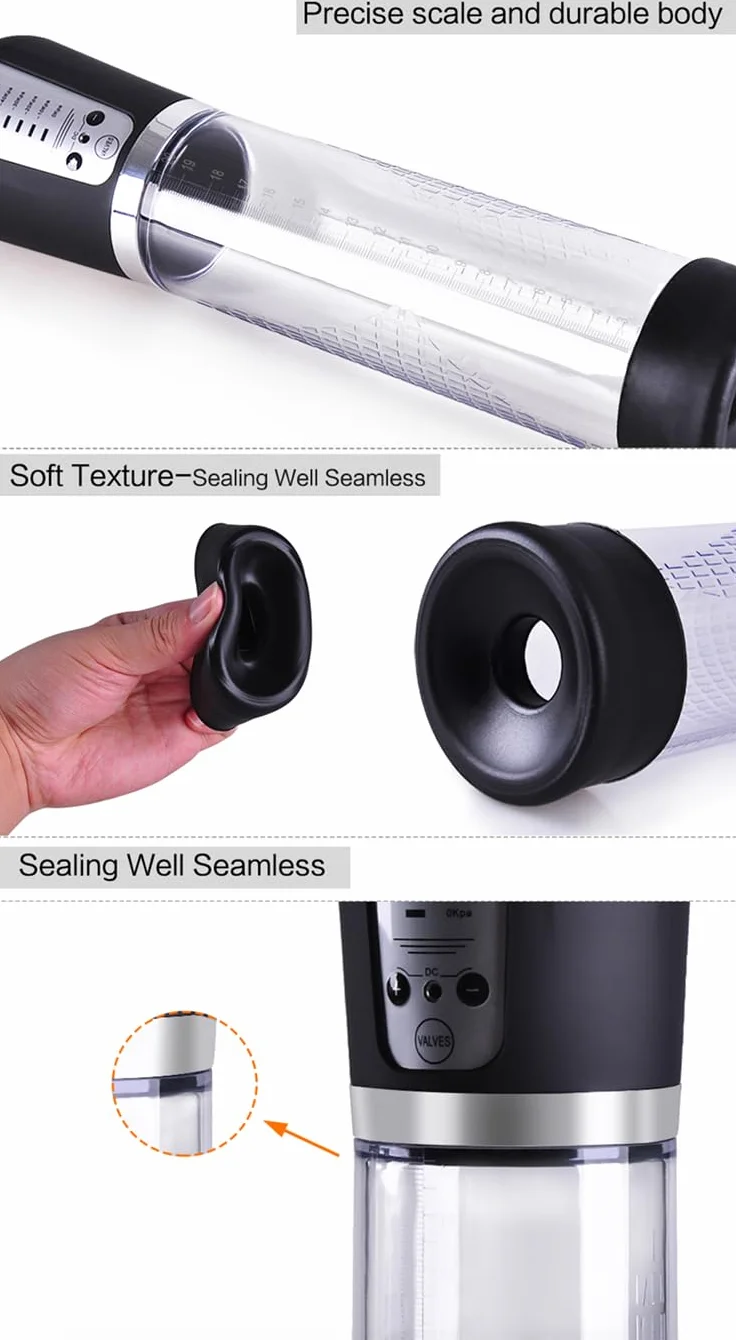 Pompa Pene per Uomo, Vacuum Device Elettrico Aspira Pene Automatico - Ricarica USB