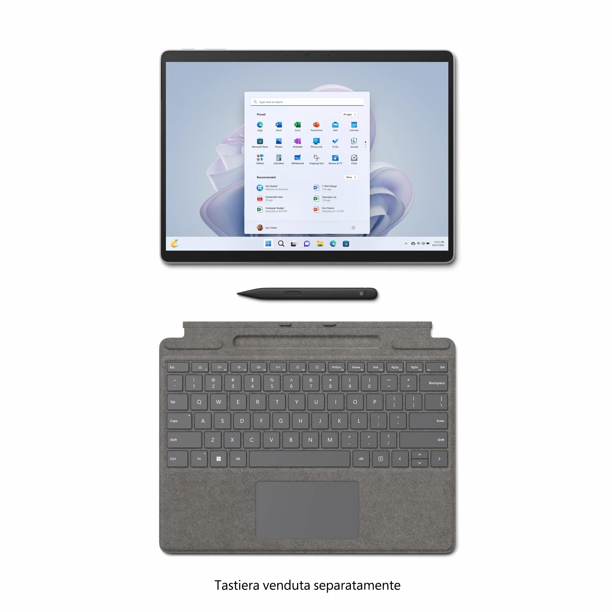 Microsoft Surface Pro 9 13" Intel Evo 12ª Gen i5 16GB 256GB Iris Xe Windows 11 Platino Ricondizionato