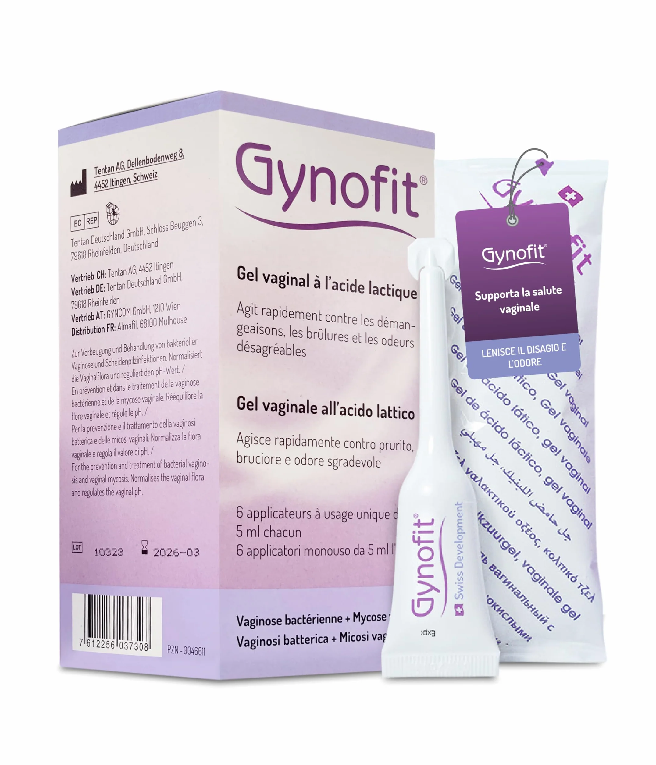 Gynofit Gel vaginale all'acido lattico 6 applicatori monouso