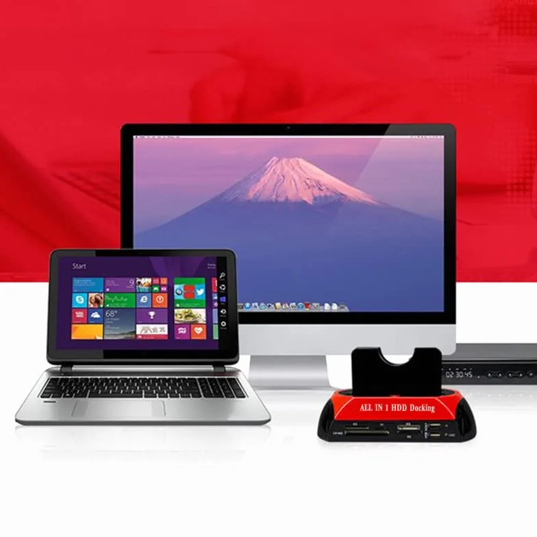 Retoo Docking Station SSD/HDD 2.5 3.5 Pollici USB 3.0 a IDE SATA I/II/III Dual-Bay Hard Disk cloni offline backup OTB