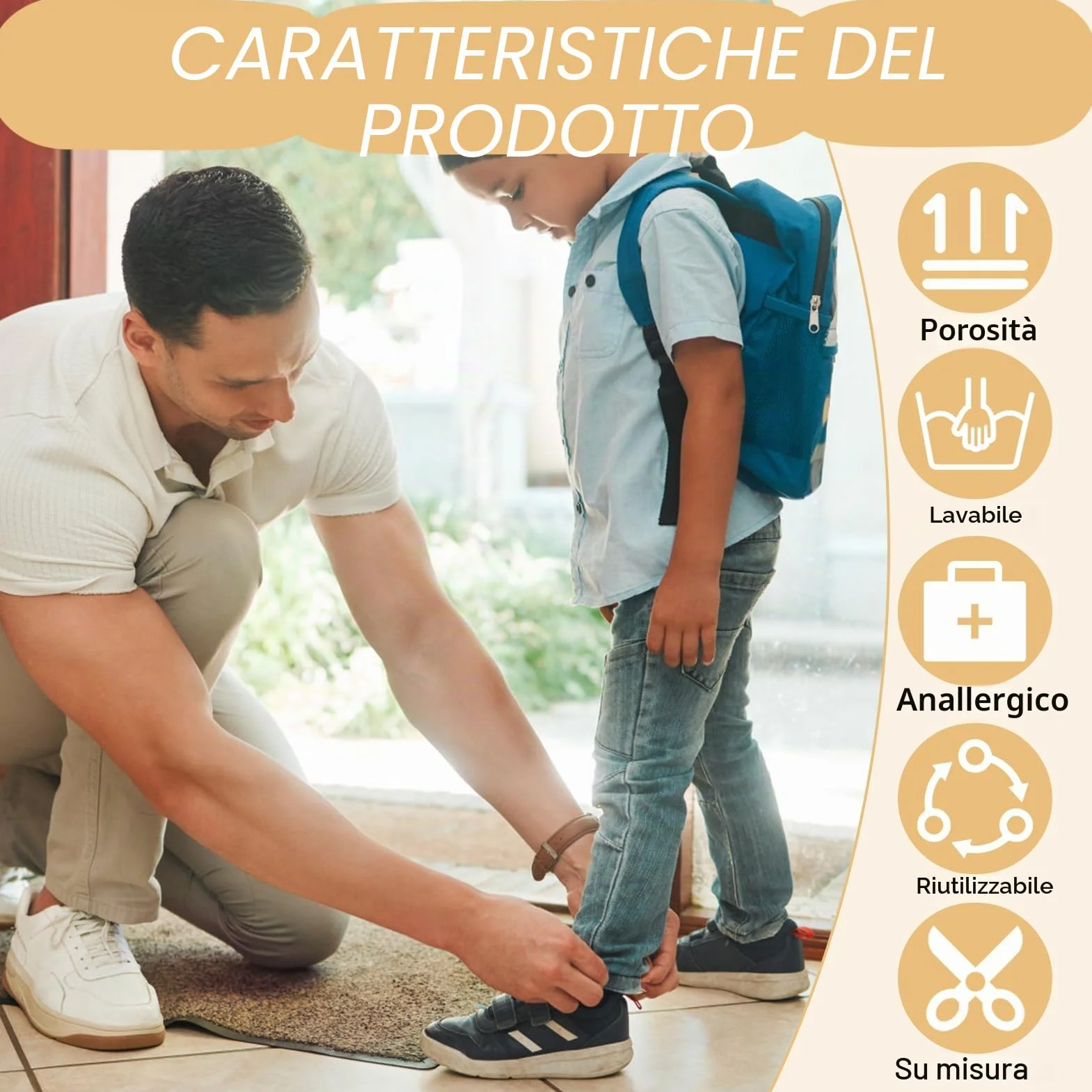 Cuscinetti per Tallone Bambino Set da 6 Pz Ridurre Taglia Scarpe Autoadesivi
