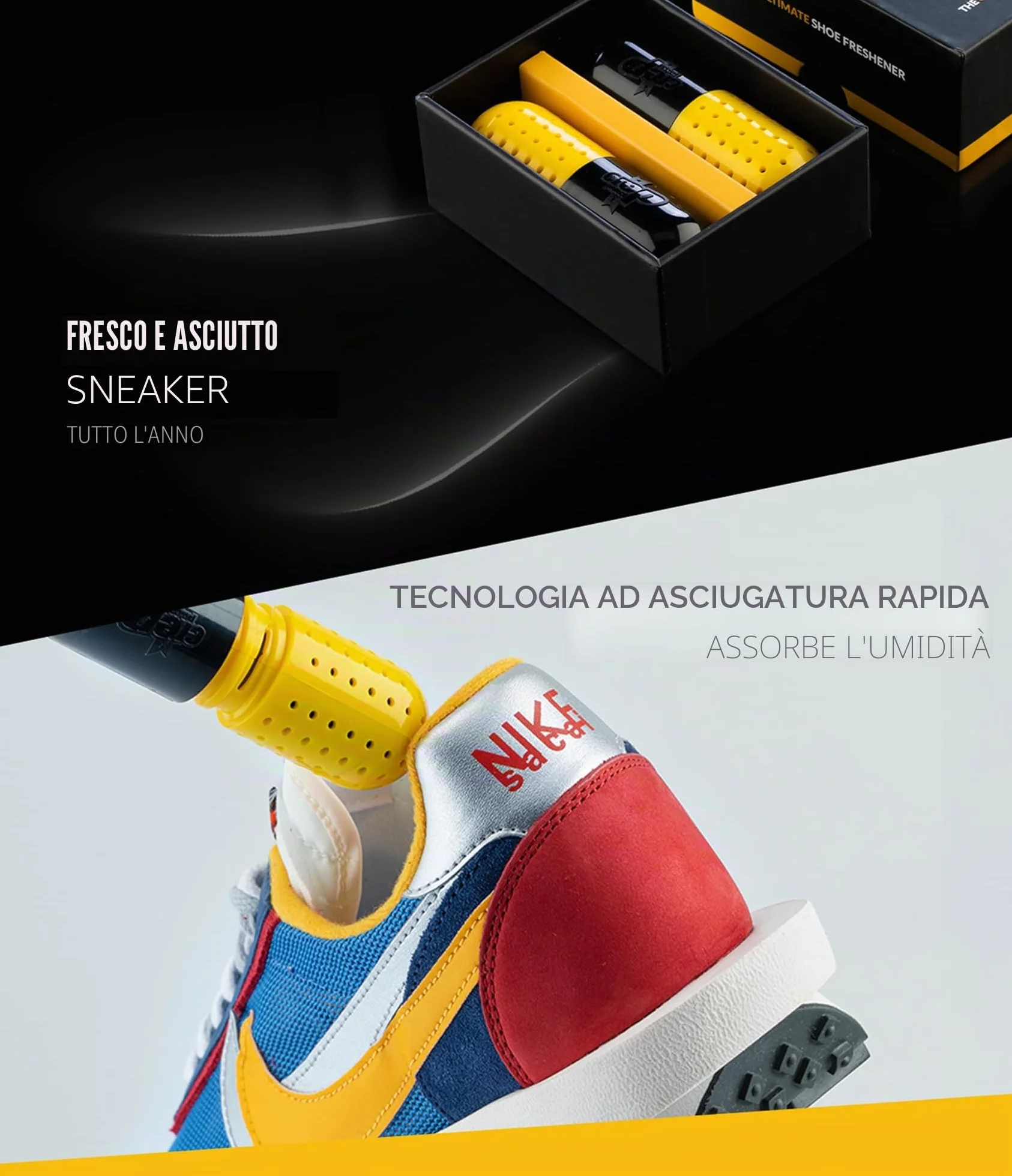 Crep Protect Pillola rinfrescante Deodorante per scarpe profumo cotone fresco confezione da 2