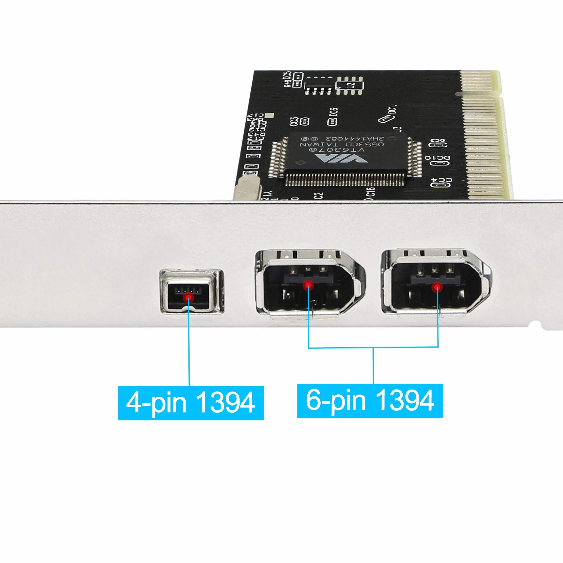 CERRXIAN 3 Porte IEEE 1394 Firewire Scheda PCI Firewire Adattatore IEEE 1394 PCI Controller Scheda per PC Desktop