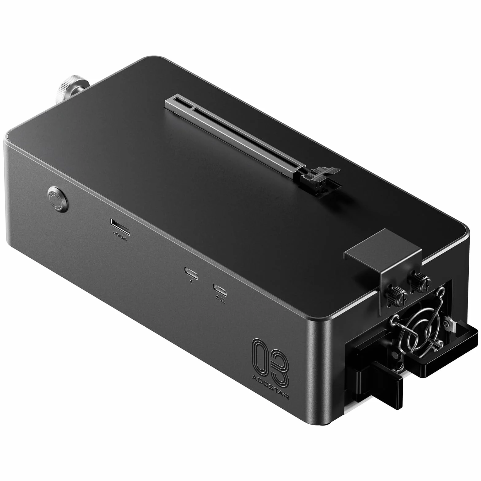 AOOSTAR AG03 eGPU Dock esterno con OCuLink & 2 × Thunderbolt 5 (80Gbps), PCIe 4.0 x4, 140W PD, uscita video DP 2.1, alimentatore 800W integrato, GPU fino a 500W, Gaming, Video, Home Office
