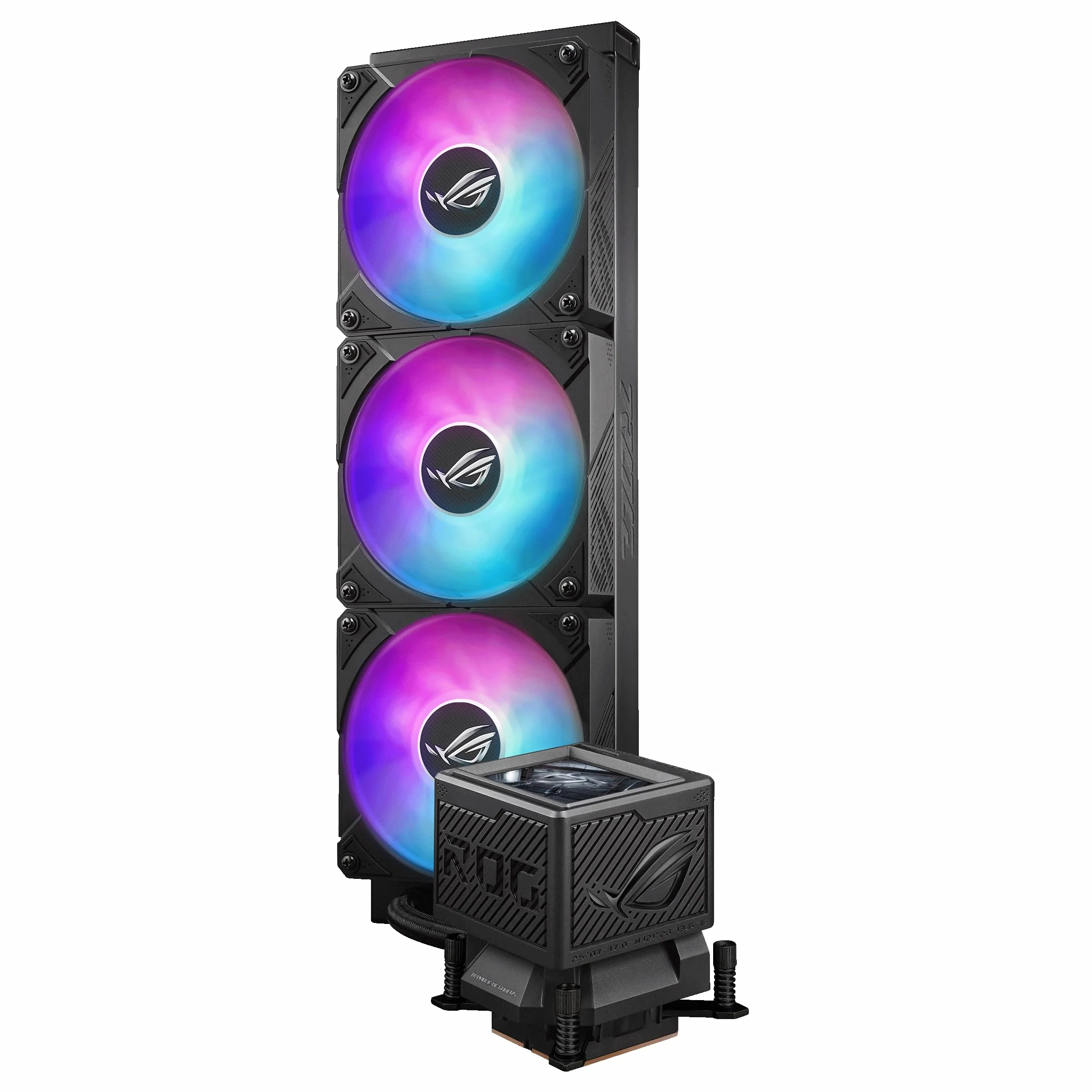 ASUS ROG Ryujin III 360 ARGB Extreme, Dissipatore a Liquido All-In-One con Pompa Emma Gen8 V2, Tre Ventole ROG RGB per un Elevato Flusso d'Aria, Schermo LCD da 3,5" per Monitoraggio, Nero