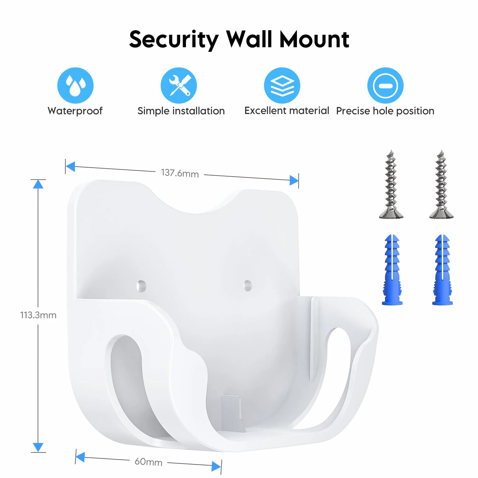 Eero 7 kit di montaggio a parete, staffa di montaggio ottimizzata spazio e accessori per la gestione dei cavi, eeros Wifi 7, compatibile con router Wi-Fi 7 a doppia banda