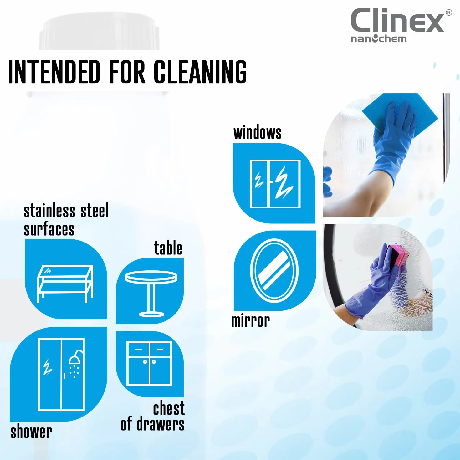 Clinex Glass 5L Detergente per Vetri senza Aloni
