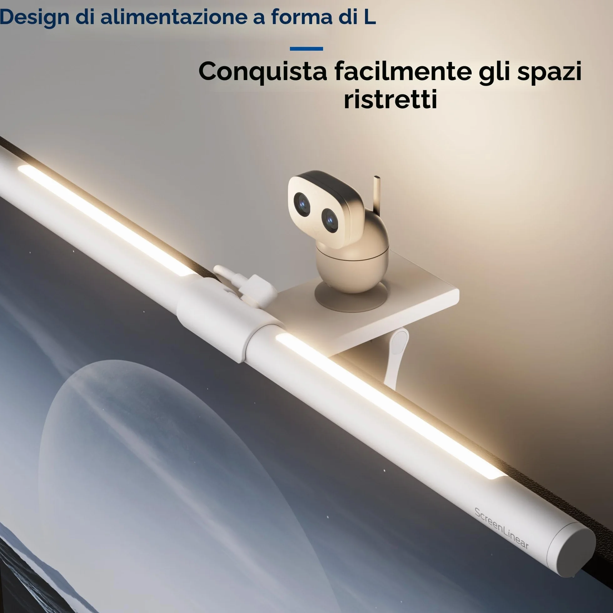 Quntis USB Lampada Monitor Bianca con Telecomando e Retroilluminazione 40CM, Luce Monitor con 72+40 LEDs Protezione Occhi