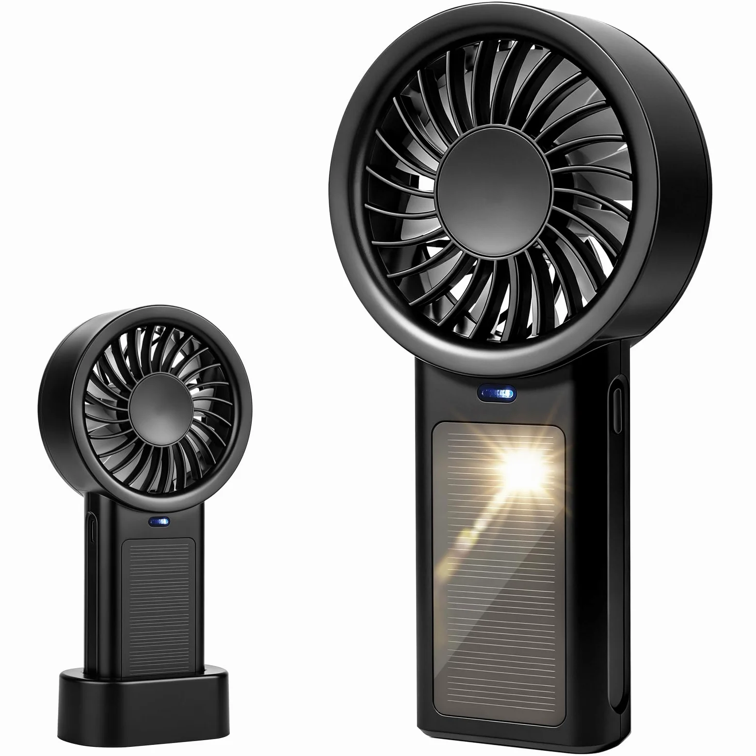 Ventilatore portatile turbo, ricaricabile tramite USB, ventilatore personale ad alta velocità a 5 marce, alimentato a batteria, mini ventilatore portatile senza fili per viaggi, campeggio