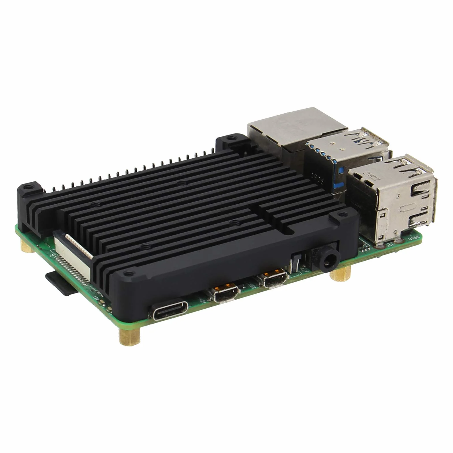 Geekworm Raspberry Pi 4 11 mm Embedded Dissipatore (P165-B), Raspberry Pi 4B Dissipatore di Calore/Radiatore per Raspberry Pi 4 Modello B & Pi 4 Scheda di Espansione Supporto POE Estensione