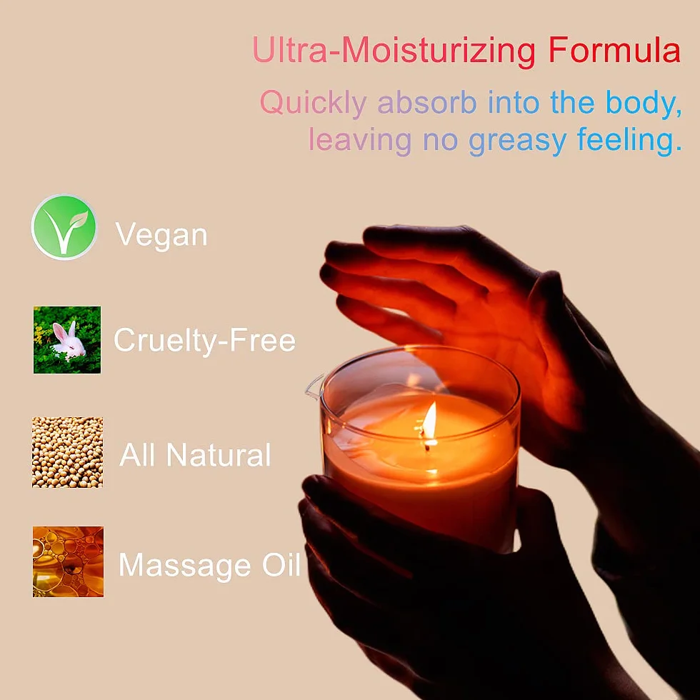 Candele Da Massaggio Idratanti Nutrienti Vaniglia 200g per SPA