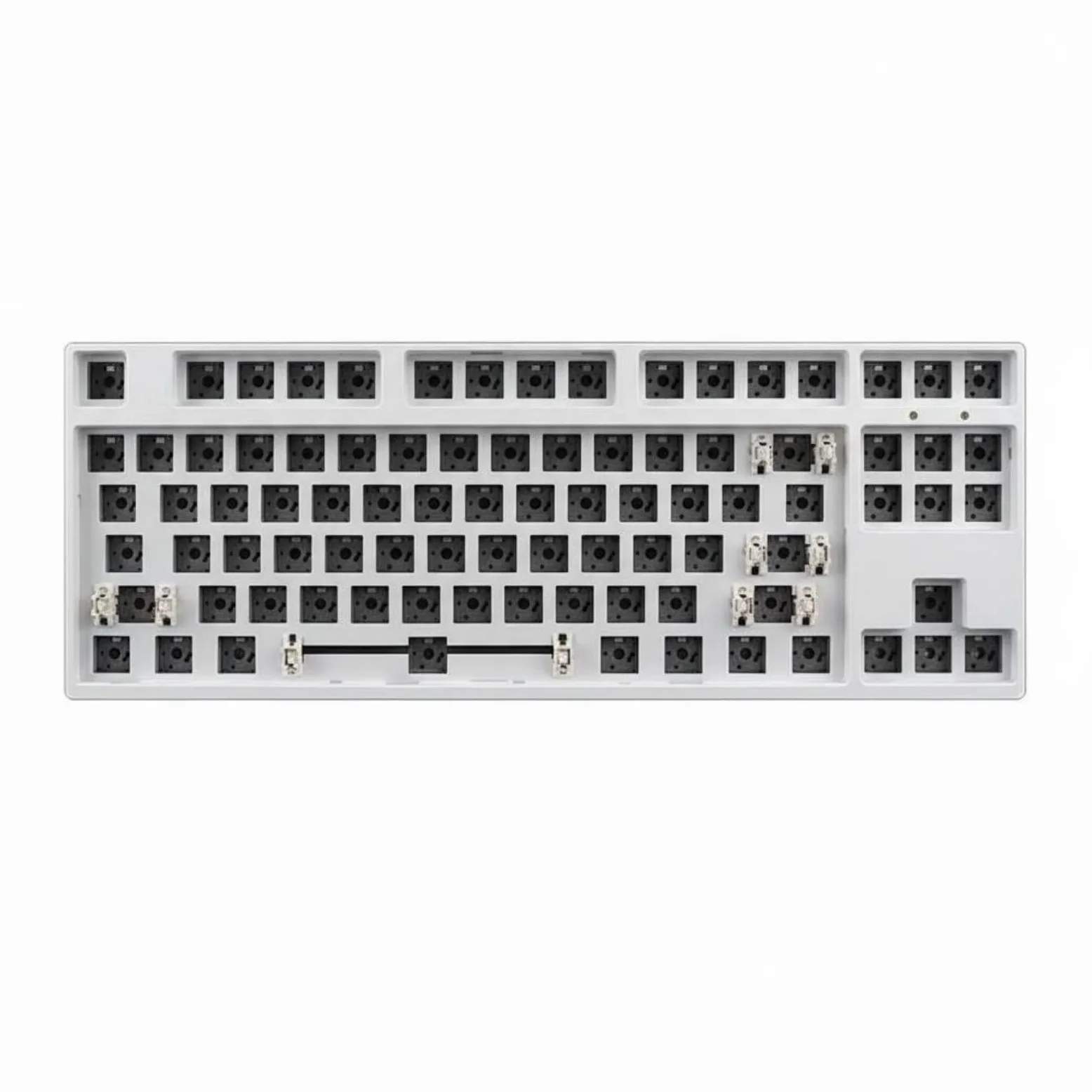 Tastiera Meccanica Personalizzabile TKL 87 Tasti Kit Tastiera Layout Senza Numerico Periferica PC Connettività 5.0 2.4G USB C Retroilluminazione RGB, White