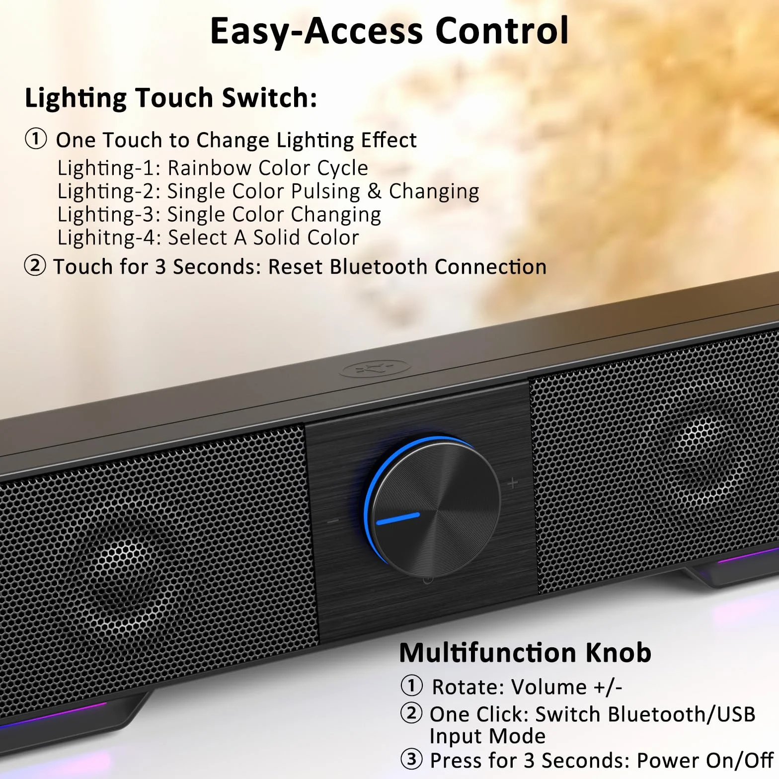 Jeecoo A40 Altoparlante per Computer 2.0 USB Casse PC Stereo Sound Bluetooth Giochi