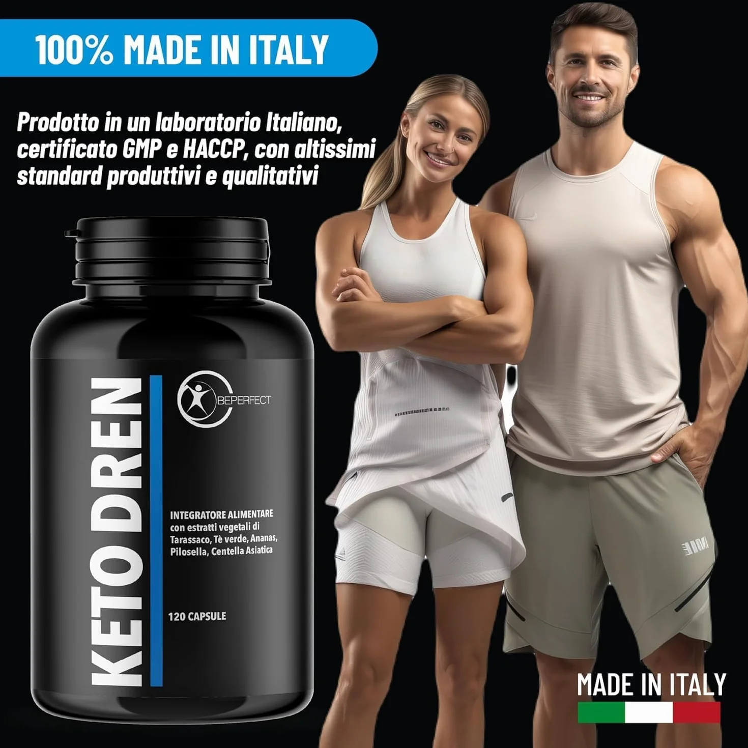 Integratore Alimentare Estratti Vegetali 120 Capsule Tarassaco Tè Verde Ananas Bromelina Ortosifon Equiseto