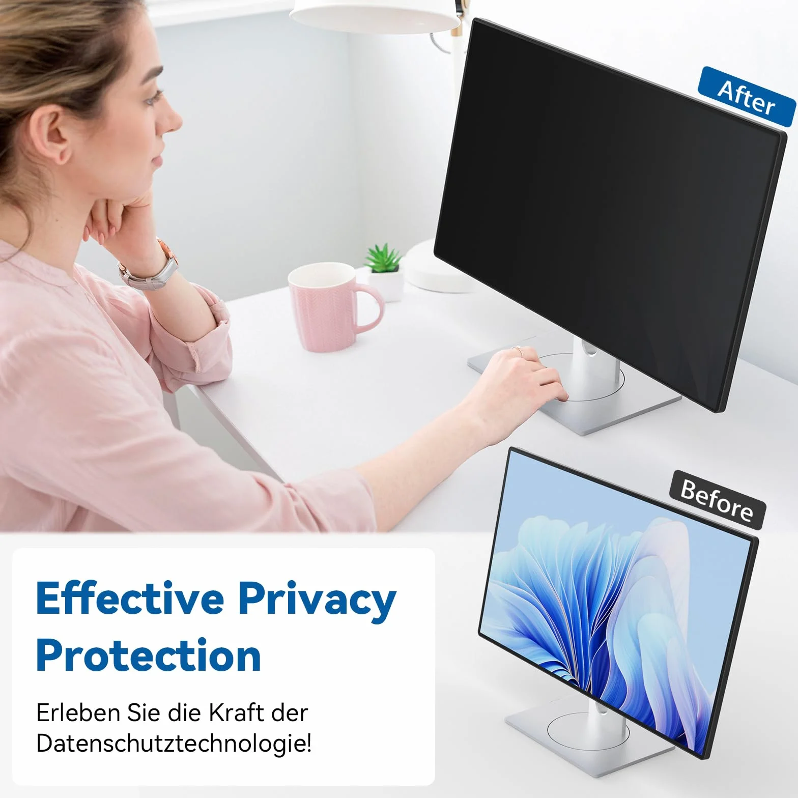 IPROKKO Pellicola protettiva per la privacy per computer da 23 pollici, per monitor 16:9, rimovibile, anti-abbagliamento, protezione per la privacy, per Dell Acer Lenovo Asus da 23 pollici