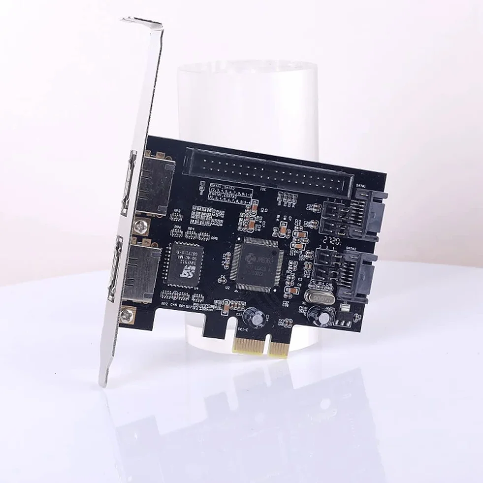 Aliaga 1 PCS SATA IDE PCI e Adapter Card PCI e A SATA 2.0 + IDE ESATA X2 Combo Adapter Controller Card