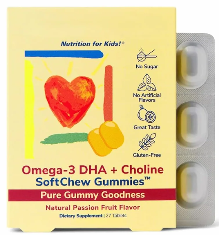 Omega 3 DHA Soft Chew Gummies gusto frutto della passione 27 compresse