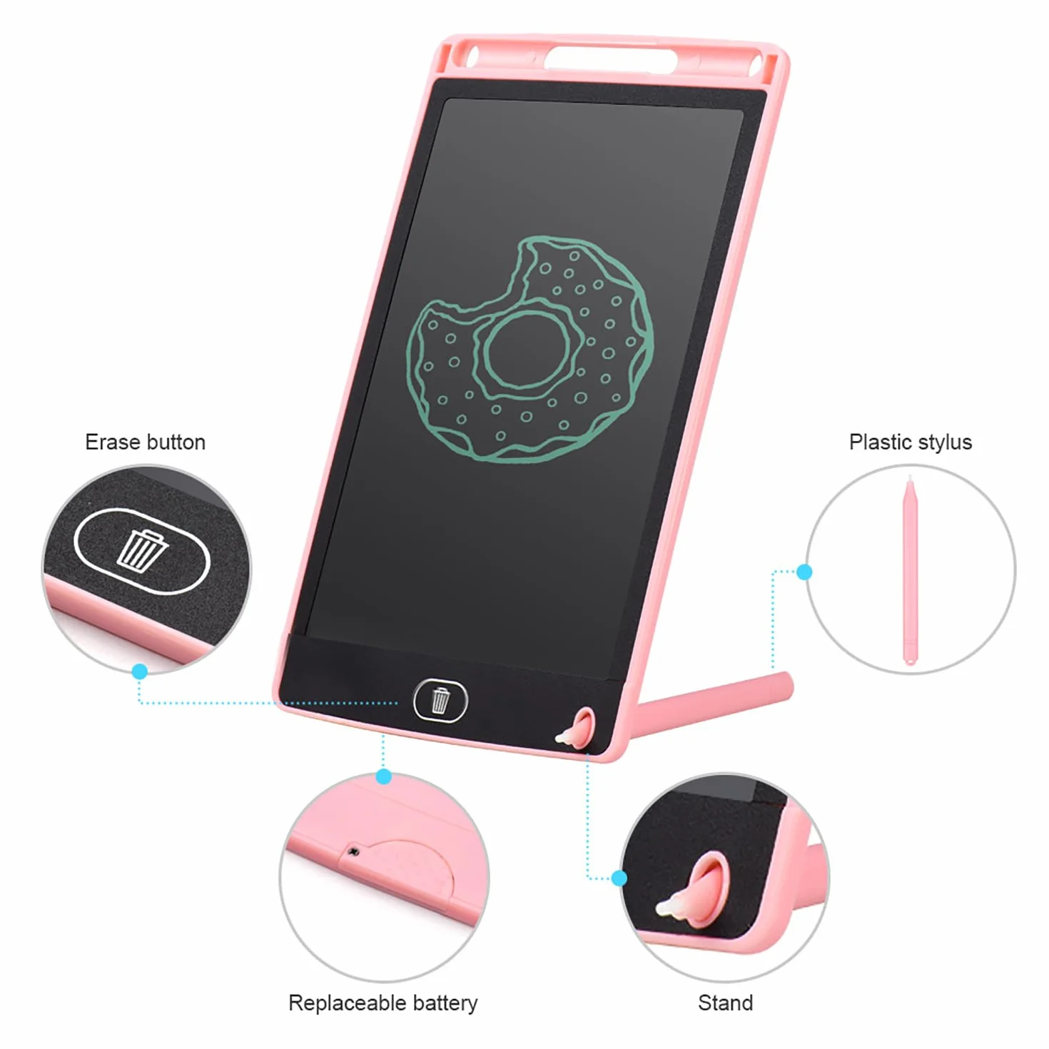 Tavoletta da disegno elettronica LCD 8.5 pollici con penna stilo riutilizzabile