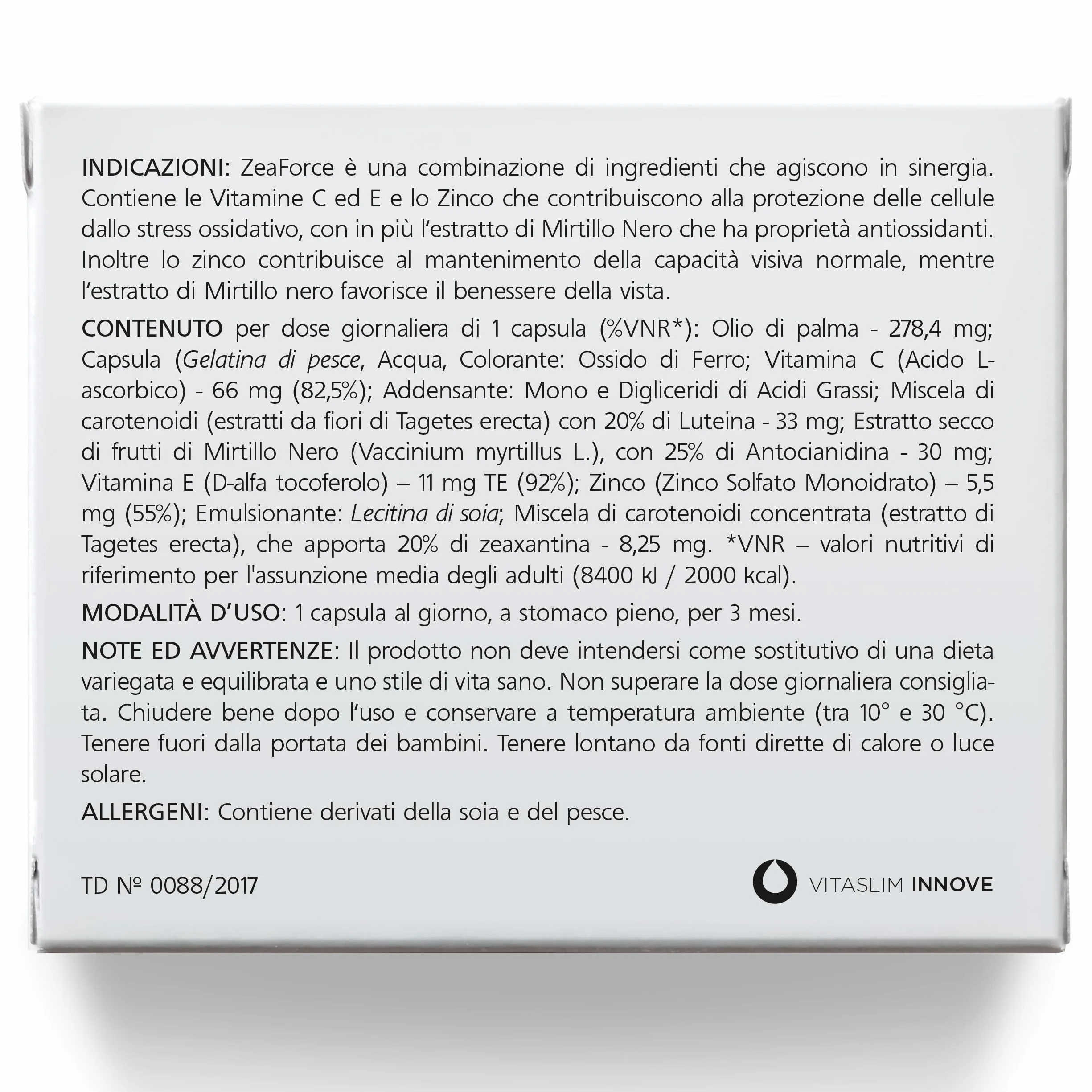 Formula liquida concentrata ad azione multidirezionale per prestazioni visive ottimali