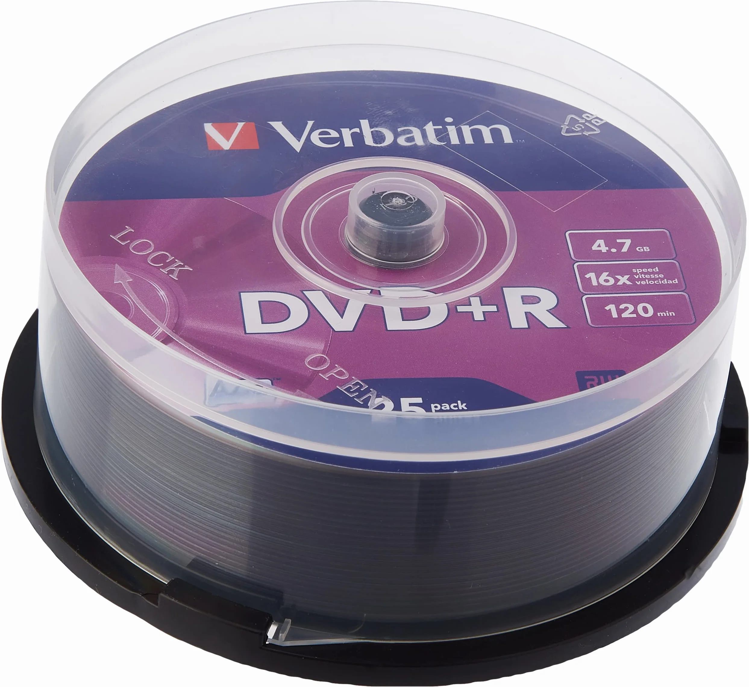 Verbatim Spindle 25 Dvd+R 4 7Gb 16X C.25 Xx