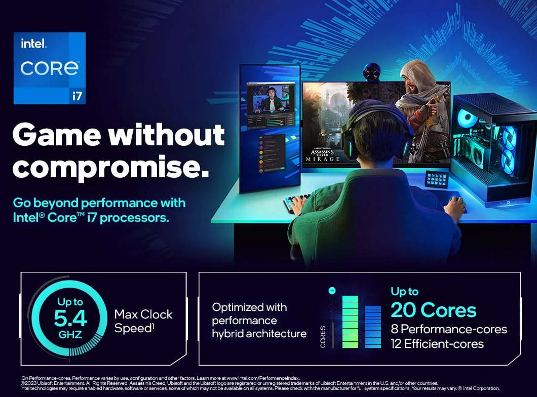 Intel® Core™ i7-14700 Processore per sistemi desktop 14700 20 core 8 P-core + 12 E-core fino a 5,4 GHz