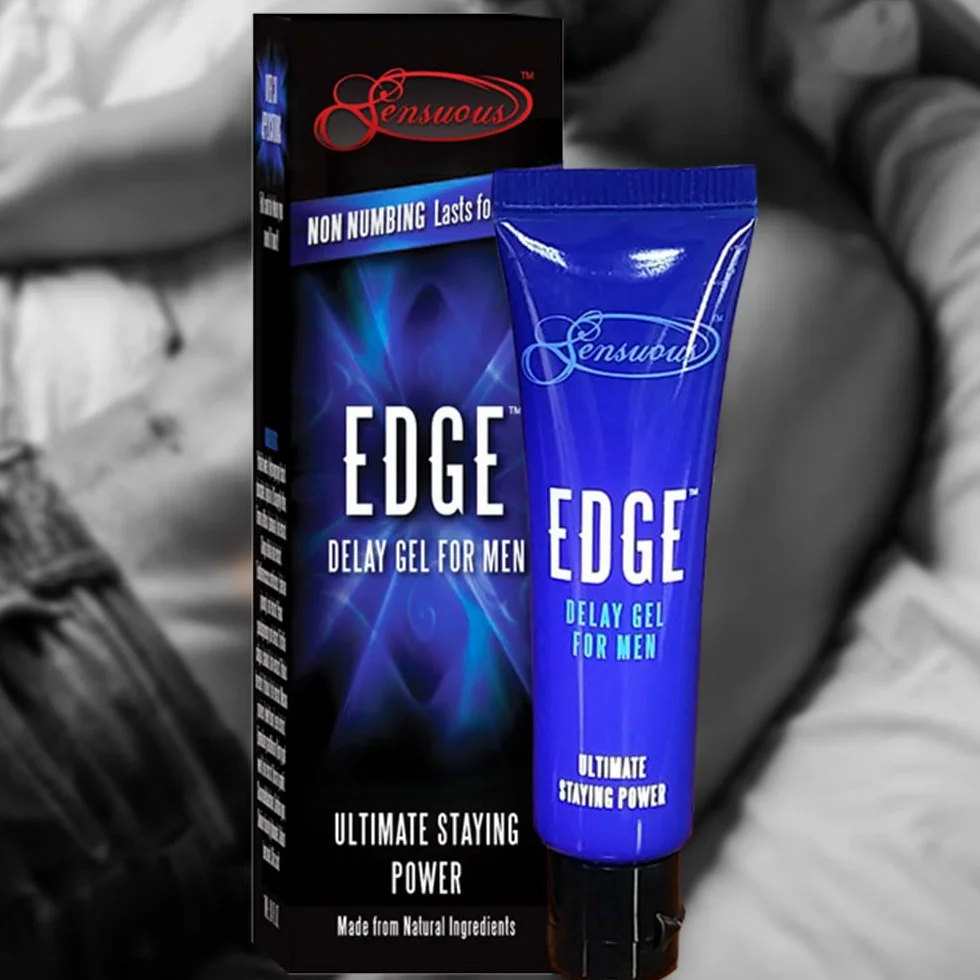 Sensuous Edge Delay Gel for Men, Natural Formula Intimacy Gel, 7 ml