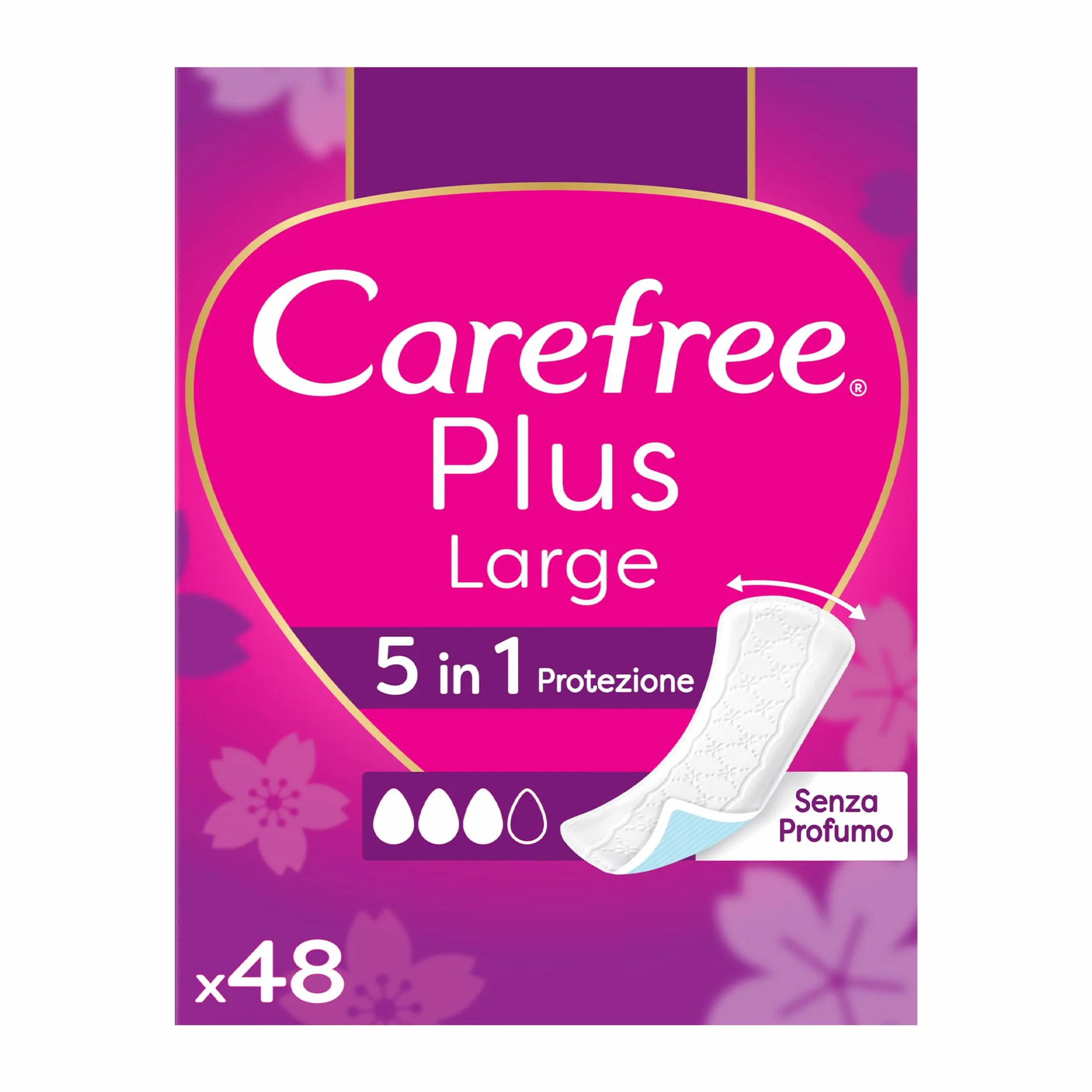 Salvaslip Carefree Salvaslip Plus Large Senza Profumo 48 sztuk
