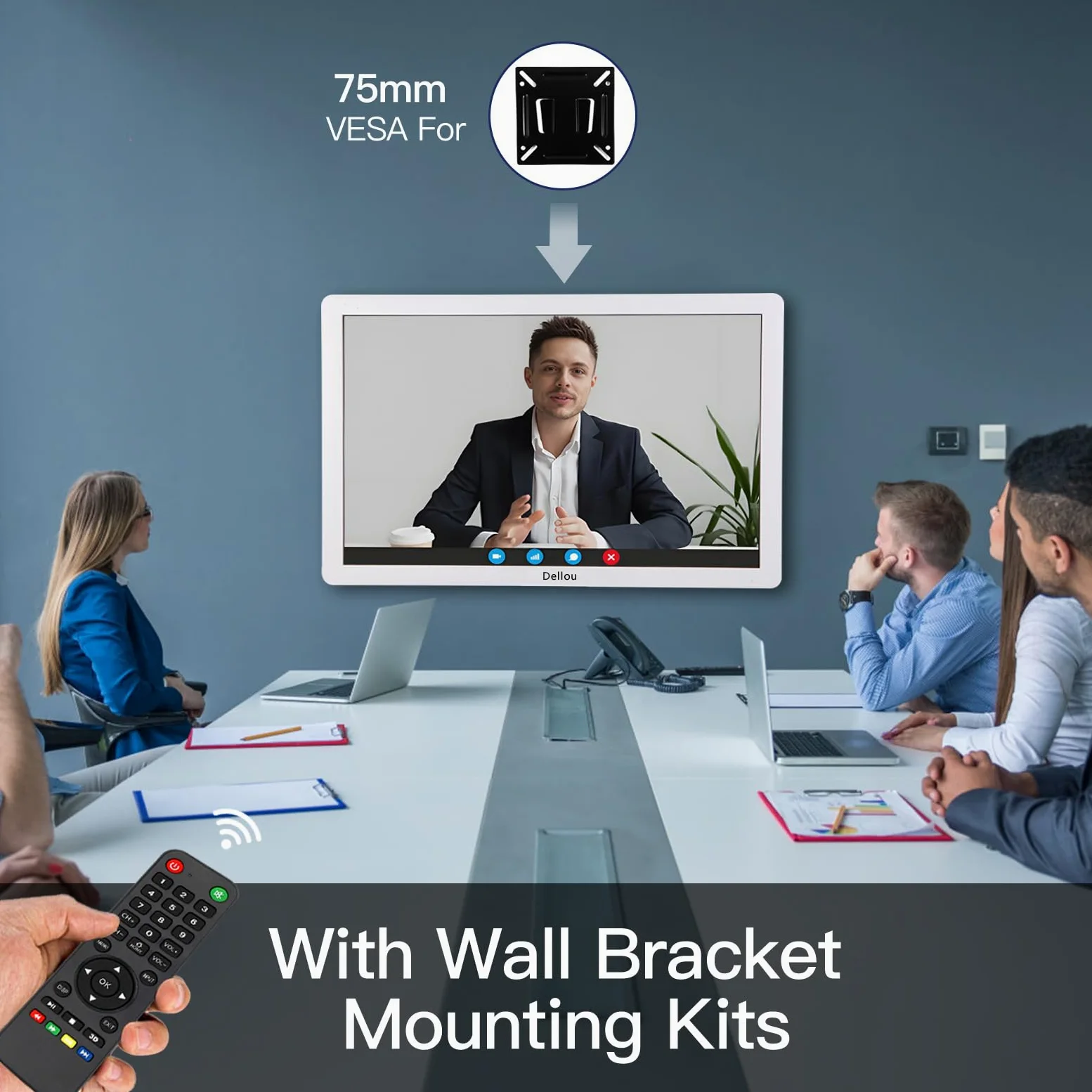 19 Pollici Schermo di Monitoraggio CCTV Bianco Monitor della Telecamera di Sicurezza Interfaccia multifunzione HDMI, AV, BNC, VGA, USB, Ingresso PC Monitor LCD del computer risoluzione 1440 x