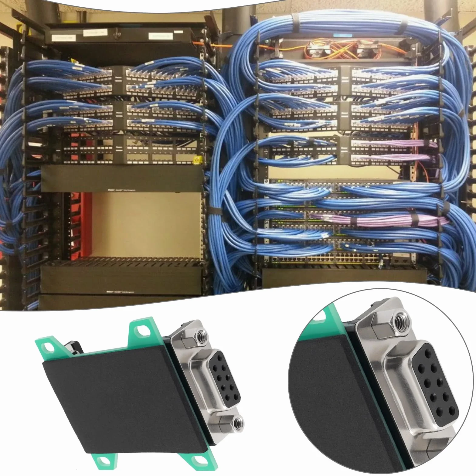 2 Pezzi DB9 Maschio A Femmina Breakout Board RS232 D-Sub Seriale A Terminale A 9 Pin per Apparecchiature di Controllo Industriale Automatico Registratore di Cassa