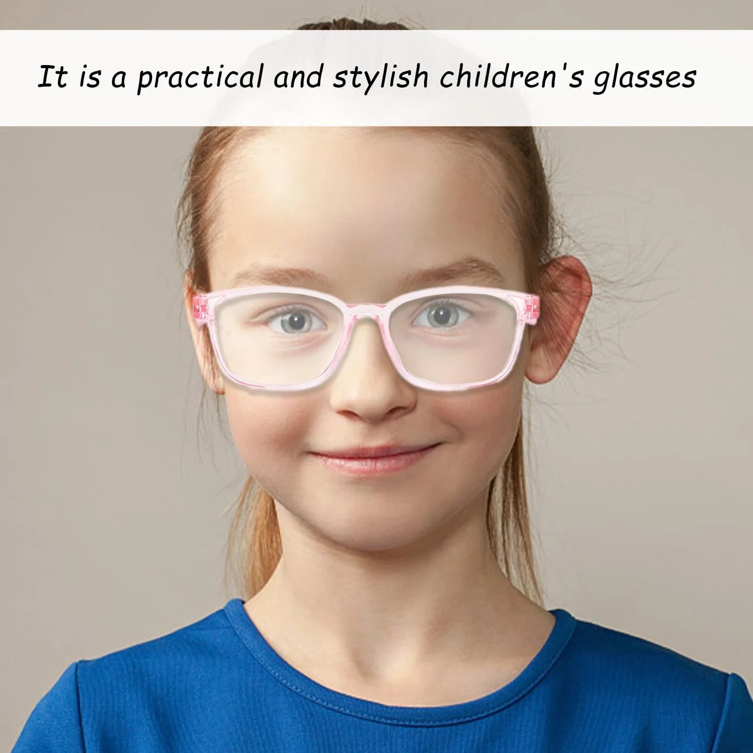 Okulary dla dzieci anty-niebieskie światło moda anty-zmęczenie anty-radiacja do nauki zabawy (różowy zielony czarny)