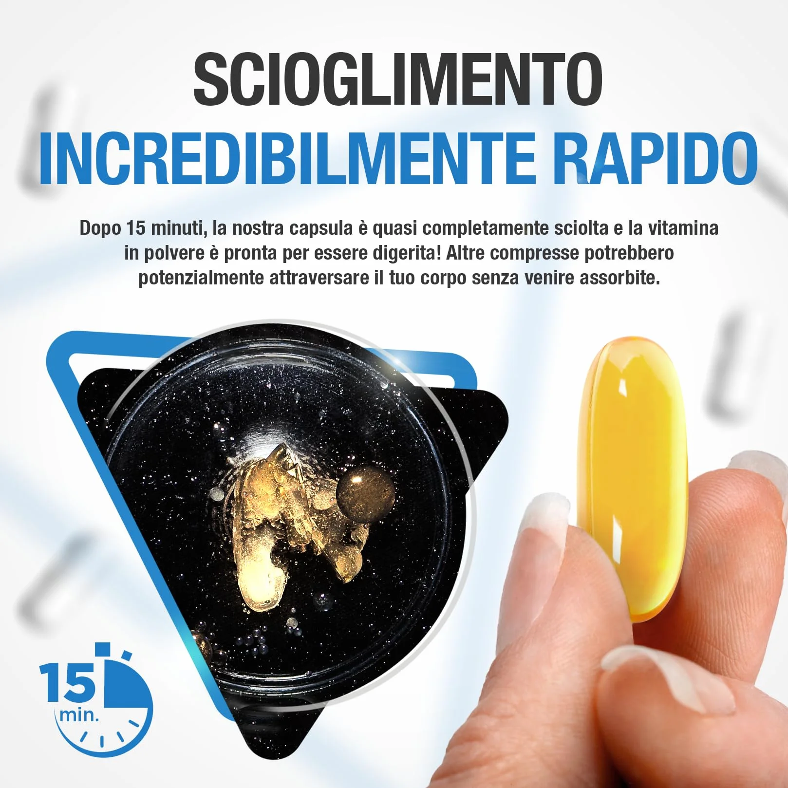 Omega 3 6 9 Integratore 1000 mg per Softgel Olio di Pesce Borragine Girasole Vitamina E 100 Capsule