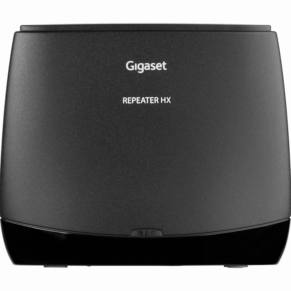 Gigaset Repeater HX Amplificatore di portata per una connessione telefonica stabile, compatibile con stazioni base DECT, router e portatili Gigaset HX, Nero