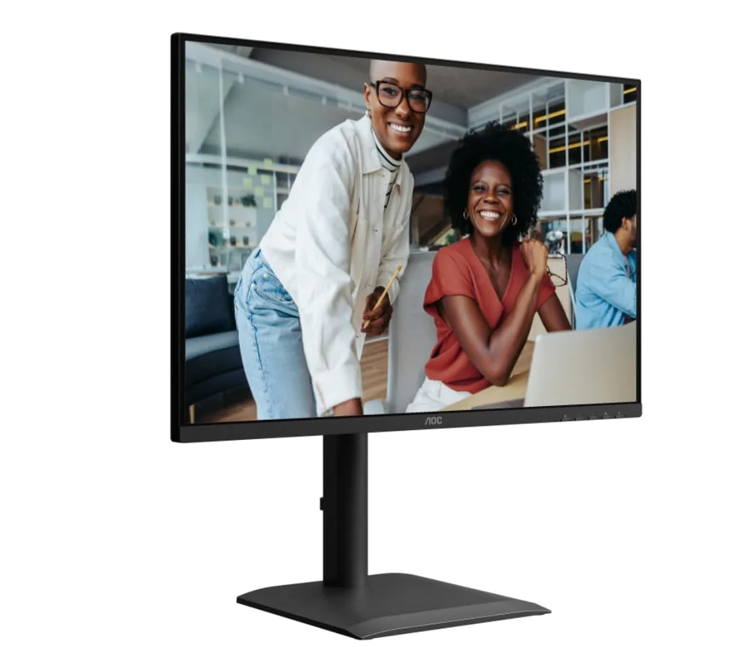 AOC Monitor X24E4U da 24 pollici WUXGA 100 Hz, pannello IPS, GtG 4 ms, sincronizzazione adattiva, modalità HDR, regolazione dell'altezza, altoparlanti, (1920 x 1200 HDMI 1x 1.4 DP 1x1.4 Hub USB) Nero
